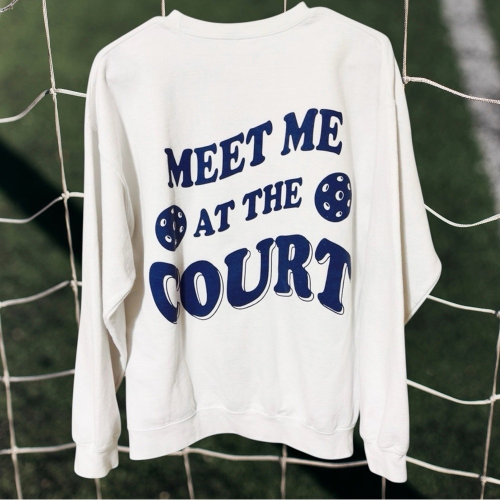 🌺AS REVIVAL “MEET ME AT THE COURT” WHITE SWEATSHIRT